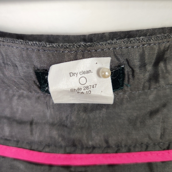 J. Crew Preppy Charcoal Gray Wool Shirred Pleated A-Line Mini Skirt Size 4 #0477 - Picture 9 of 9